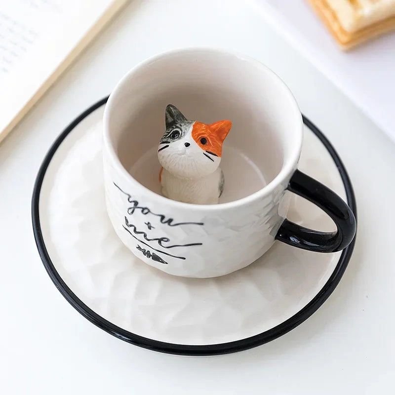 Cute Kitten Ceramic Cup