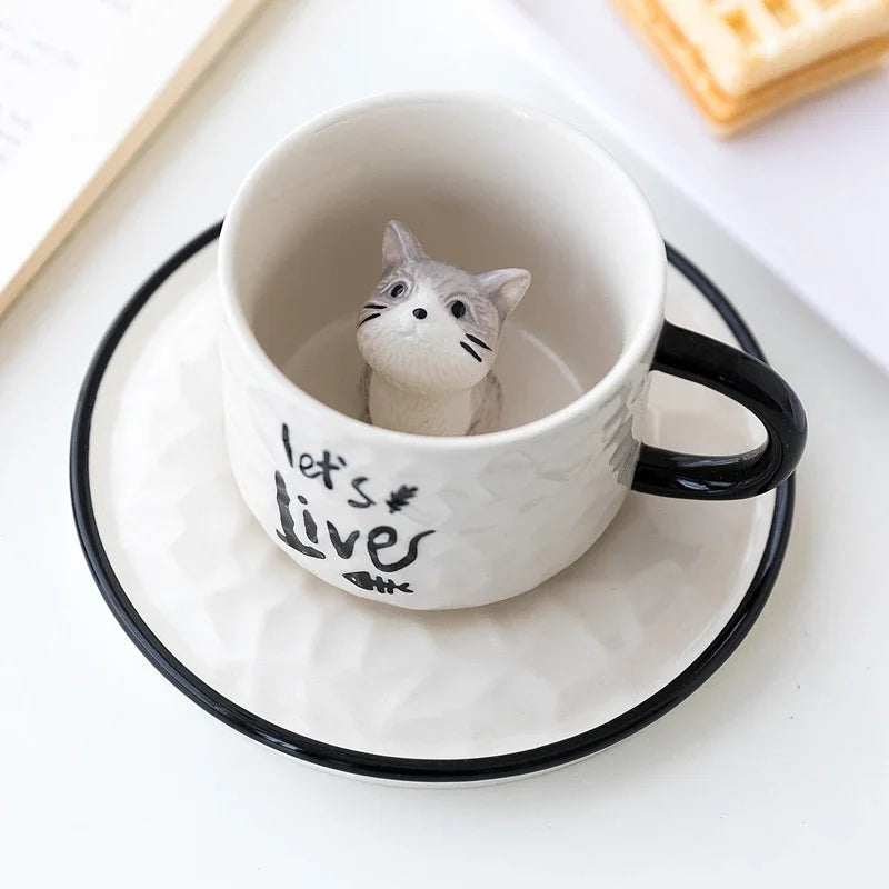 Cute Kitten Ceramic Cup