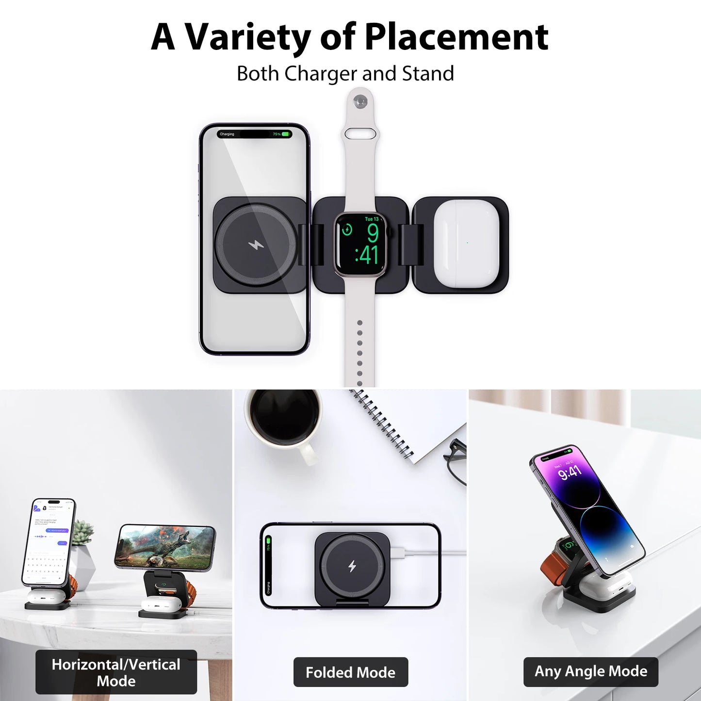 Magnetic Hold Charging Station for Apple