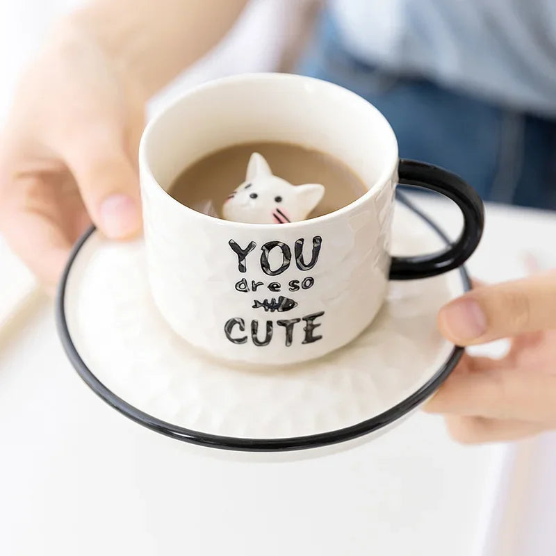 Cute Kitten Ceramic Cup