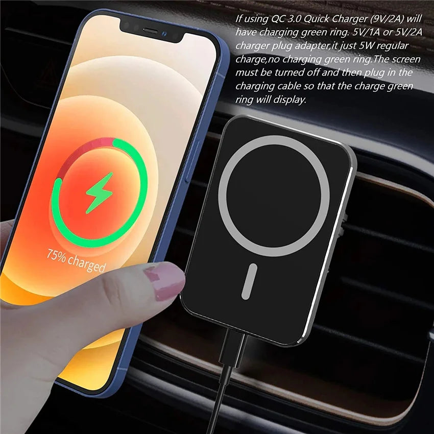 30W Magnetic Wireless Car Charger Mount